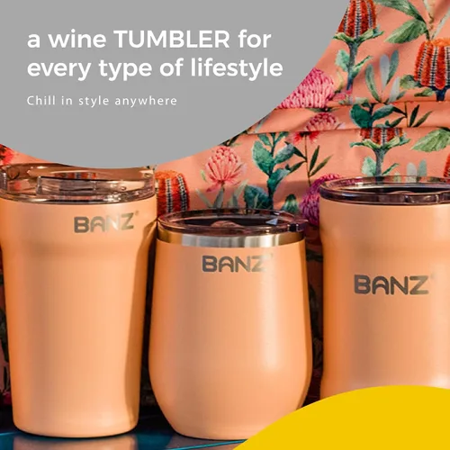Vista 3 de BANZ Vaso de vino de picnic 12oz albaricoque