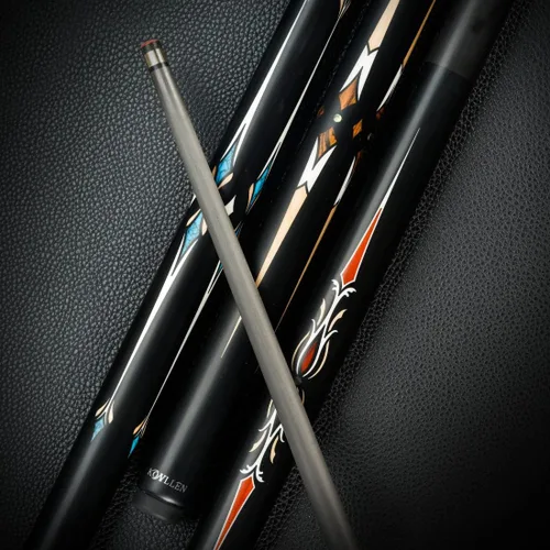 Vista 8 de KONLLEN Taco de billar Snooker Cue de fibra de carbono hecho a mano con incrustaciones de billar con punta de 0.4 in Kit de taco de billar