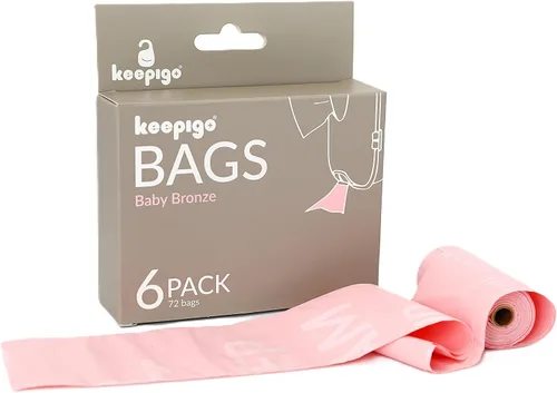 Vista 5 de Bolsas de pañales desechables compostables 6 rollos, 72 bolsas a prueba de fugas, XL biodegradables Bolsas de basura ecológicas para el hogar