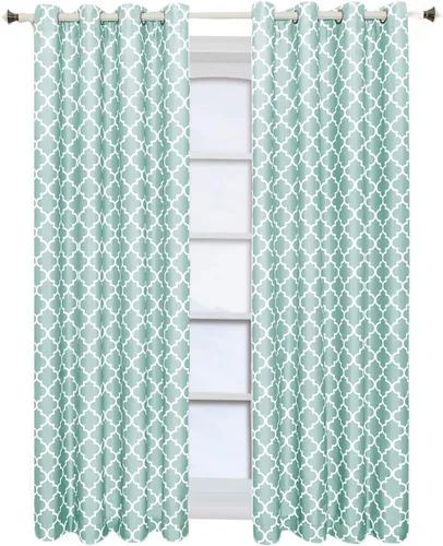 Vista 9 de Meridian juego de 2 cortinas con aislante térmico para oscurecer habitación Morado