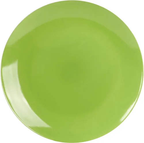 Vista 3 de Juego de 6 platos llanos en forma de cupé de gres de 10.5 pulgadas, muy rosa