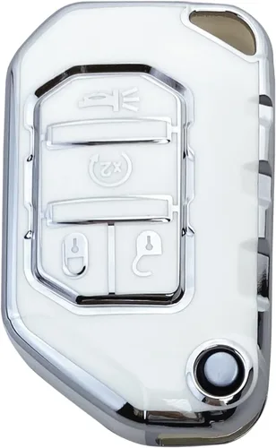 Vista 10 de Funda para Llavero Compatible con Wrangler JL JLU Gladiator JT Rubicon Sahara JLU 2018-2023 Accesorios (Negro)
