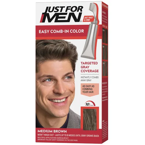 Vista 12 de Solo para hombres Auto Stop, tintura química para el cabello, 1, marrón (Medium Dark Brown)
