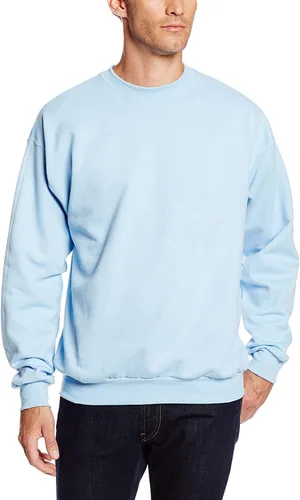 Vista 28 de Hanes Men's Sweatshirt, EcoSmart Fleece Crewneck Sweatshirt, Big & Tall Available, 1 or 2-Pack Marrón (Army Brown)