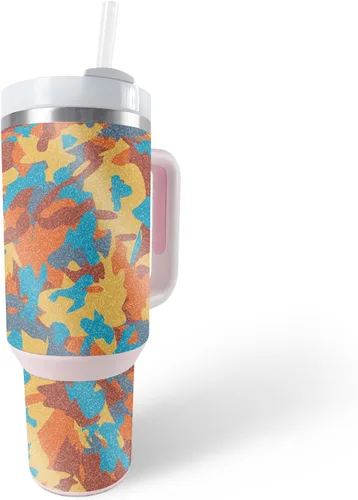 Vista 31 de MightySkins - Vaso con purpurina brillante compatible con Stanley The Quencher H2.0 FlowState de 40 onzas, parte trasera de cascabel, acabado