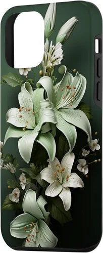 Vista 2 de Funda para iPhone 12 mini Sage green Wildflower Aesthetic Flower