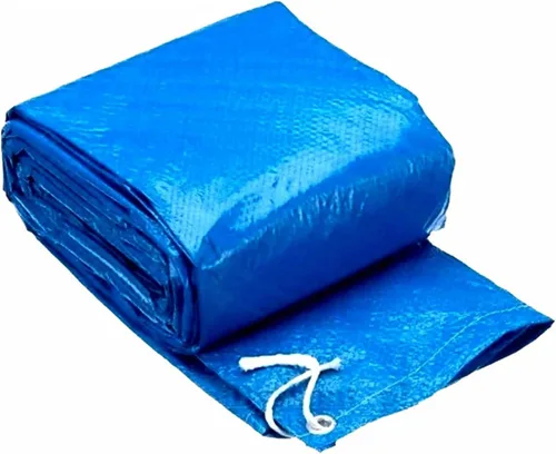 Vista 3 de Cubierta rectangular para piscina, 120 x 72 pulgadas, a prueba de polvo y lluvia para piscinas sobre el suelo (azul)