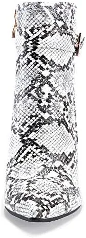 Vista 4 de IDIFU DANA - Botines de tacón alto de aguja para mujer, con cremallera lateral, con hebilla de metal
