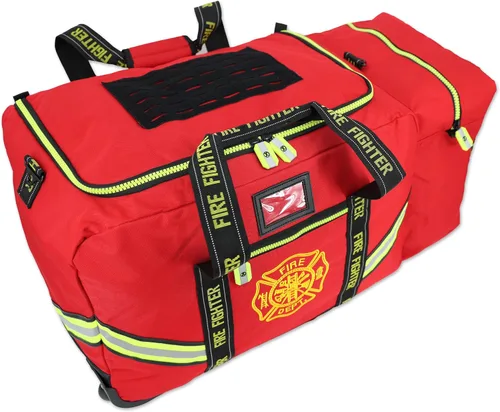 Vista 10 de Lightning X Fireman's Value Edition XL - Bolsa de equipo de bomberos con ruedas, bolsillo para casco y cruz de maltesa para primera respuesta Negro