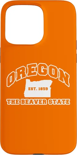 Vista 28 de iPhone 16 Oregon Souvenir Vacation Est 1859 The Beaver State Adults Case