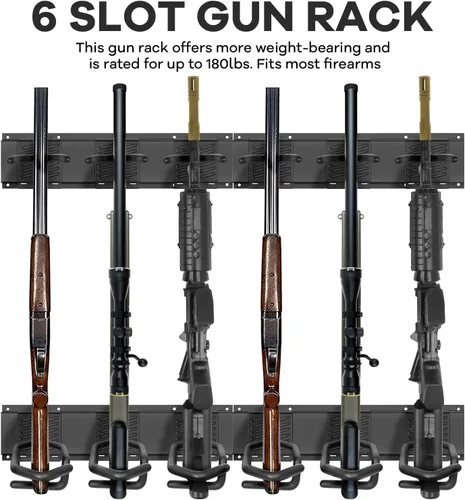 Vista 3 de Robust Bastidores de armas de interior para montaje en pared, soporte de pared ajustable para armas, soporte de pistola de acero resistente