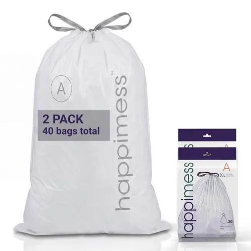 Vista 11 de happimess Bolsas de basura con cordón de 8 galones (30 litros), sin perfume, transparentes, resistentes para cocina y hogar, ajuste personalizado