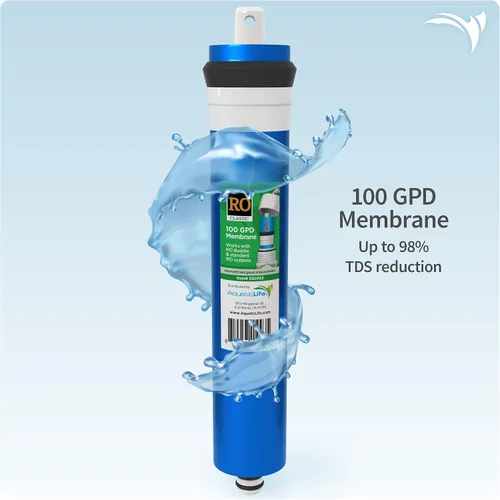 Vista 3 de Aquatic Life RO Buddie - Juego de filtros de repuesto de ósmosis inversa - Filtro de bloque de carbono en línea, cartucho de sedimentos y membrana