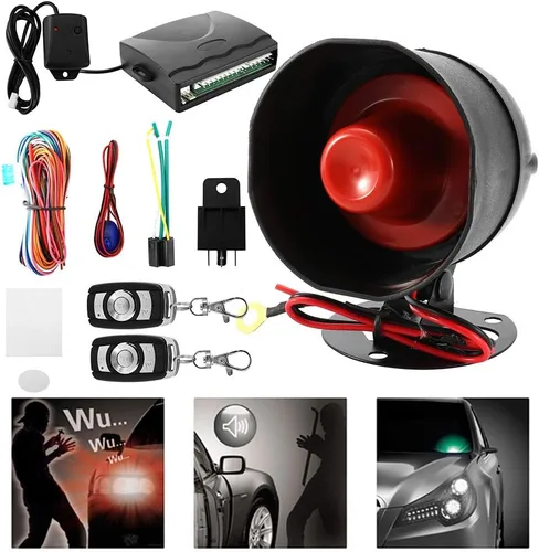Vista 4 de Sistema de alarma de coche con arranque remoto Push to Engine Start Stop Button 12V Universal Start Stop Lock antirrobo
