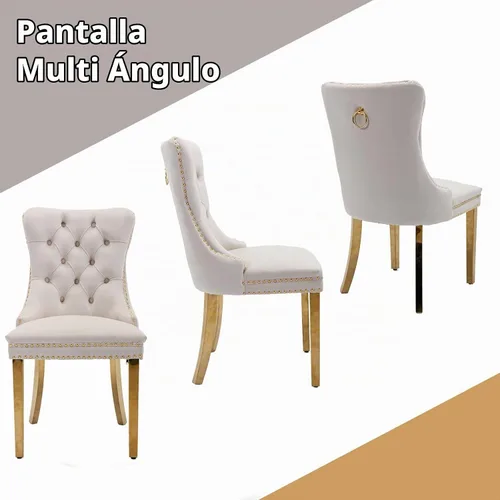 Vista 7 de Juego de mesa de comedor de cristal para cocina de 4, 5 piezas, mesa de comedor rectangular de 51 pulgadas con 4 sillas de cocina de terciopelo