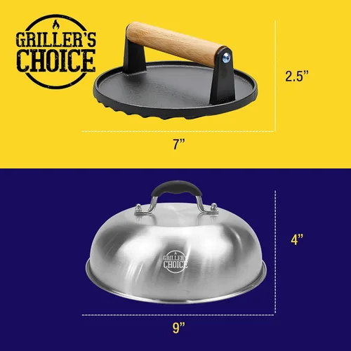 Vista 6 de Grillers Choice Cubierta de cúpula de prensa y plancha - Parent (Circular)