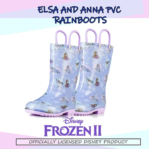 Vista 4 de Disney Girls' Frozen 2 Waterproof Rain Boots
