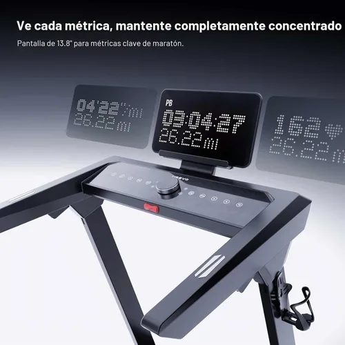 Vista 11 de 1st Smart Home - Cinta de correr solo para maratonistas con masajeador inteligente de pantorrillas, cintas de correr silenciosas UREVO para el hogar