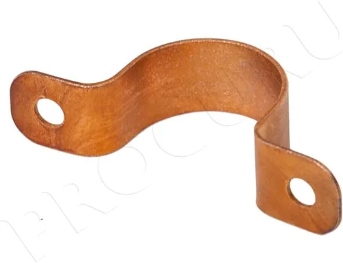 Vista 4 de PROCURU Correa de tubo de cobre de 1/2 pulgada, montaje de abrazadera de dos orificios (1/2 pulgada, paquete de 10)