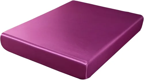 Vista 8 de FCLDESHOP Sábana bajera profunda, sábana bajera de microfibra cepillada satinada de color sólido, funda de colchón fresca de seda de hielo de verano