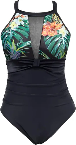 Vista 4 de I2CRAZY trajes de baño de una pieza de malla con cuello en V monokini trajes de baño con control de abdomen