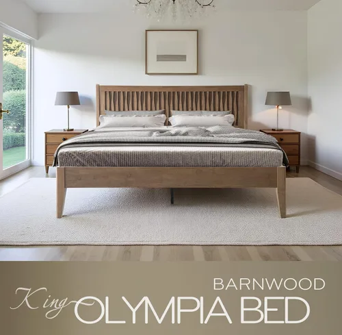 Vista 3 de Marco de cama tamaño King, cama plataforma de madera sólida con cabecera y pie de cama, 12 listones resistentes, patas centrales de metal, fácil