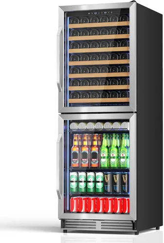 Vista 8 de Mini enfriador de vino de 8 botellas, refrigerador de bebidas con enfriamiento rápido, gabinete de vino termoeléctrico bodega para mujeres, hombres