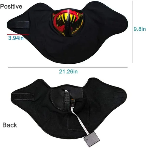 Vista 3 de Mascarillas LED de música activadas por voz para cosplay máscara de luz para mujer hombre Gigts máscara de cara bandana cálida