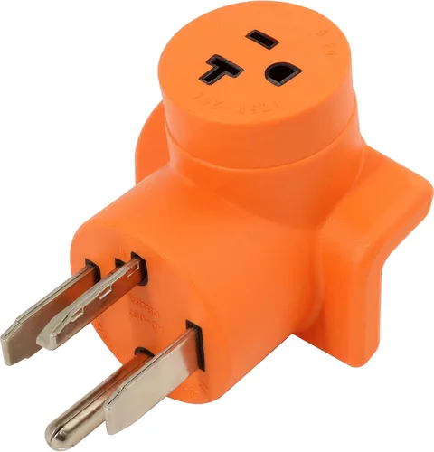 Vista 20 de AC WORKS Adaptador de salida de pared para secadora de 30 amperios y 4 clavijas (para enchufe de secadora de 30 A de 3 clavijas)