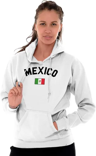 Vista 3 de Brisco Brands Sudadera con capucha para mujer y hombre con la bandera del país de México