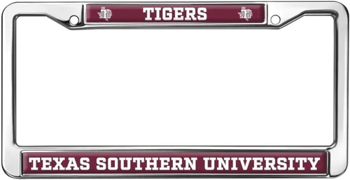 Vista 348 de Texas A&M University - Texarkana Mascot - Marco de metal estándar para placa de matrícula de tamaño completo