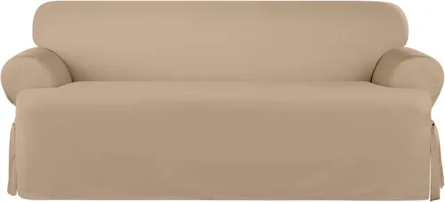 Vista 11 de SureFit Funda de cojín en T de algodón pesado para sillón de pato – Funda de una pieza, ajuste tejido relajado, 100% algodón, lavable a máquina