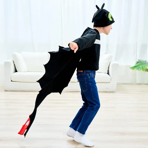Vista 5 de Capa de dragón para niños disfraz de una pieza para Halloween
