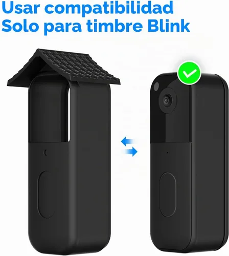 Vista 3 de Funda de silicona para timbre de video Blink modelo más nuevo, resistente a la intemperie, impermeable, protección UV, protector de piel para cámara