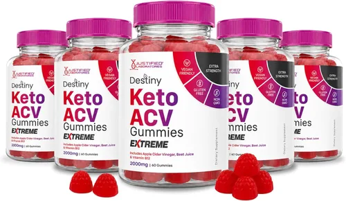 Vista 7 de Justified Laboratories Destiny Keto ACV Gummies Extreme 2000MG Destiny Keto Gummies Fórmula avanzada Vinagre de sidra de manzana con jugo de granada