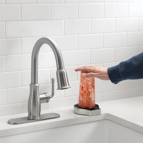 Vista 7 de Homewerks GR001SS Enjuagador de Vidrio para Fregaderos de Cocina, Enjuagador de Vidrio de Barra de Acero Inoxidable
