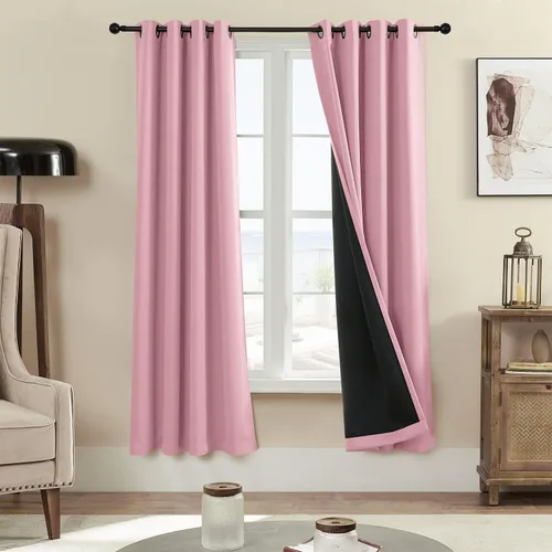 Vista 59 de Rutterllow - Cortinas 100% opacas, paneles de cortina con ojales, aislamiento térmico y bloqueo de luz para habitación y sala de estar