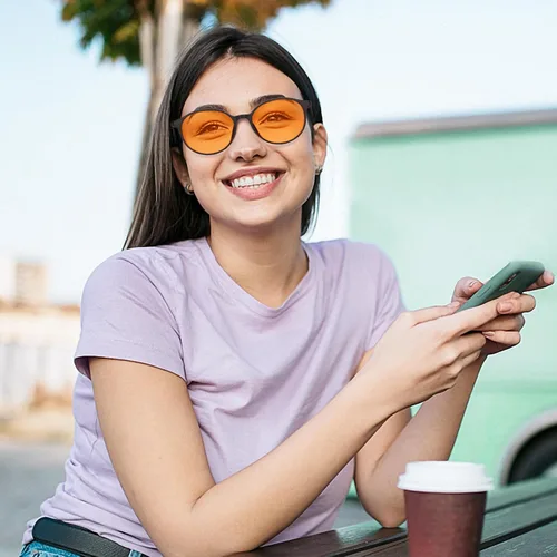 Vista 6 de LIKSMU Gafas de bloqueo de luz azul para computadora, juegos, TV, teléfono, gafas para dormir, mujeres y hombres, filtro profesional anti fatiga