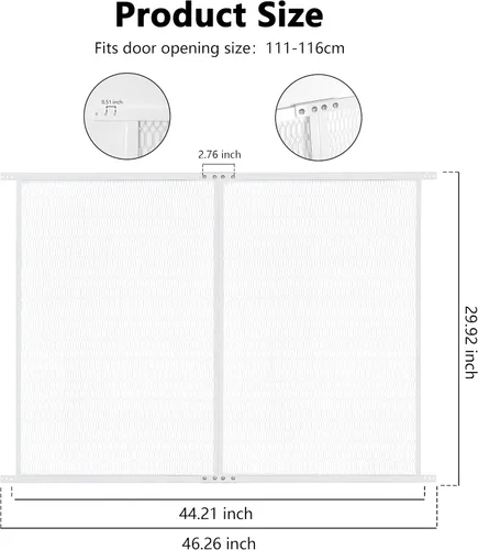 Vista 2 de Protector de puerta de pantalla de rejilla de acero Guardian para perros, mascotas y gatos, protector contra arañazos, reemplazo