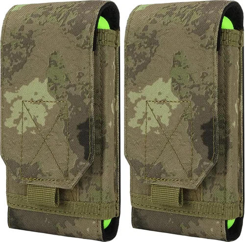 Vista 26 de Funda táctica Molle para teléfono, bolsa universal para cinturón para iPhone 17 Pro Max/17 Pro/17/16 Pro Max/15 Pro Max/14 Pro Max/13/12, Samsung