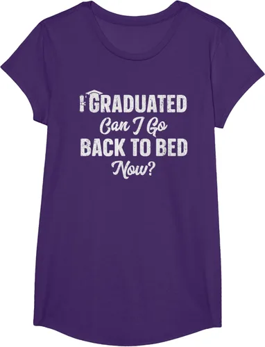 Vista 63 de Graduation Gift For Her Camiseta I Graduated Can I Go Back To Bed Now, Negro