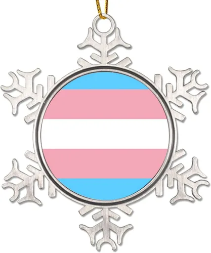 Vista 10 de Regalos de recuerdo de Navidad gay, copo de nieve de metal, decoración para árbol de Navidad, dinosaurio LGBTQ, adornos para árbol de Navidad