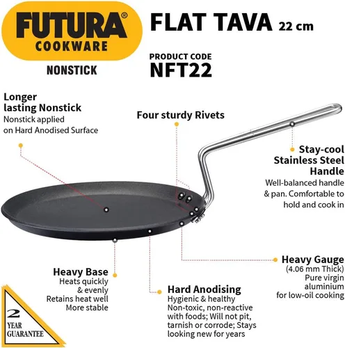 Vista 2 de Hawkins/Futura Q 42 - Plancha antiadherente para tava, 8 pulgadas, 8.5 pulgadas, gris