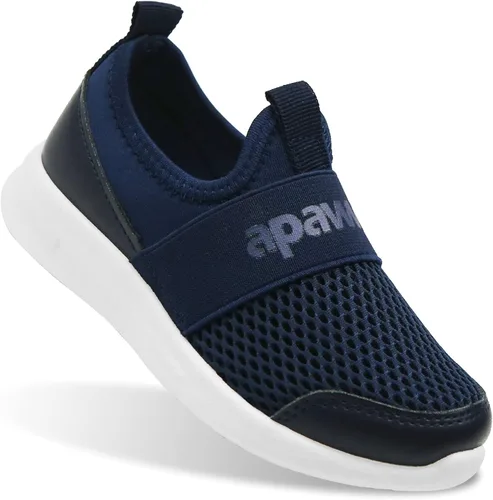 Vista 15 de Apawwa Zapatos de correr ligeros para niños, color rosa/azul/azul marino/negro, zapatos para caminar para niños pequeños/niños grandes