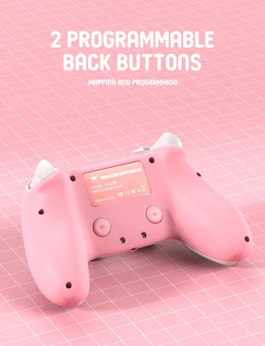Vista 4 de PHNIXGAM Pink Wireless Controller Compatible with Ps4Ps4 ProPs4 SlimPCiOS 13.4 AboveAndroid 10, Gaming Controller with Touchpad, Motion Sensor