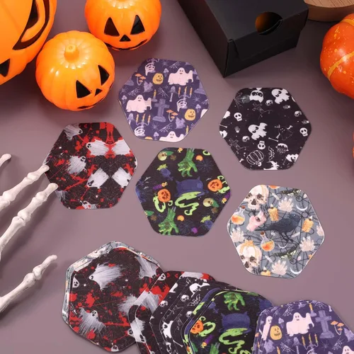 Vista 3 de 25 piezas de cubiertas de sensor para Libre 2/3, calcomanías de sensor de estilo de impresión de Halloween, impermeables y a prueba de sudor