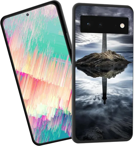 Vista 14 de Funda delgada para Google Pixel 4 XL, funda delgada de silicona de TPU suave a prueba de golpes para Google Pixel 4 XL, cruz negra