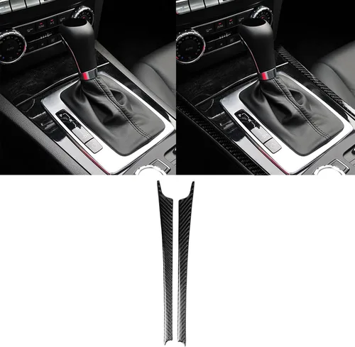 Vista 31 de para Mercedes-Benz Clase C W204 2011-2013 Real Cubierta de Panel de Fibra de Carbono Suave para Aire Acondicionado, Adhesivo de Marco de Panel