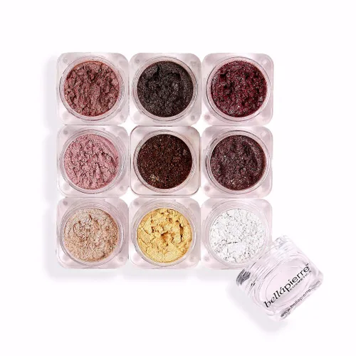 Vista 5 de bellapierre Shimmer Powder 9 Stack Sombra de ojos sin parabenos Maquillaje de ojos vegano y libre de crueldad – 9 unidades – Astrid
