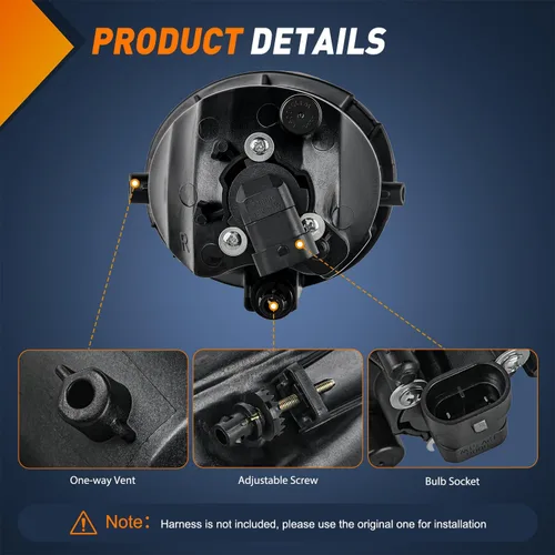 Vista 3 de Nilight Conjunto de luces antiniebla Compatible con 2001 2002 2003 2004 2005 2006 2007 Toyota Sequoia 2000-2006 Tundra